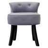 Bedroom Dressing Table Stool Velvet Padded Seat Wooden Legs Makeup Vanity Chair