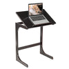 Tilting Top TV Tray Table Adjustable C-shaped Bedroom Bamboo Sofa Side Table