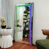 XL RGB LED Mirror Glittery Crystals Diamond Wall Mounted Hanging Mirror Bedroom