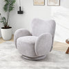 Modern Swivel Tub Sofa Grey Teddy Chenille Occasional Accent Chair Living Room