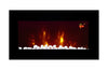 2025 TRUFLAME™ 7COLOUR LED BLACK 72CM WIDE GLASS FLAT ELECTRIC WALL MOUNTED FIRE