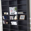 CD DVD Media Storage Shelves Display Shelf Racks Wooden Frame Black
