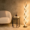 Black Twist Floor Lamp Living Room Light Integrated LED Standard Standing Light