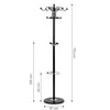 Coat Stand Garment Rack Marble Base Jacket Umbrella Hanger Standing Hook Rack