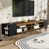 180cm Wide TV Media Unit with Storage Doors, Open Compartments & Side Shelves