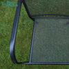 Set of 2 Metal Mesh Black Outdoor Patio Dining Chair Garden Furniture