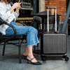 Wheeled Black Suitcase Cabin Trolley Bag Hand Luggage Carry On Travel Case
