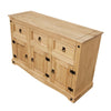 Corona Sideboard 3 Door 3 Drawer Mexican Solid Waxed Pine Furniture Storage Unit
