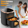 5L Clear-View Air Fryer Oven Touchscreen Multi-Function & Compact Design Black