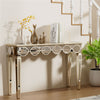 Attracting Rectangular Mirrored Console Table w/Lantern-shape Design for Hallway