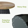 Round Coffee Table for Living Room 80cm Farmhouse Wooden Circle Center Tea Table