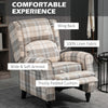 HOMCOM Recliner Chair for Living Room Wingback Chair with Padded Armrest Khaki