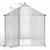 Walk-In Greenhouse Polycarb PC Panel Aluminium Frame W/ Door Window Vent