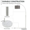 Modern Floor Lamp Adjustable Height Freestanding Metal Light Reading Light