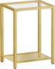Side Table Bedside Table Tempered Glass Coffee Table 40 x 30 x 55 cm End Table