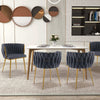 Upholstered Dining Chair Set of 2 Velvet Modern Chair w/Backrest-Grey