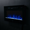 2025 TRUFLAME™ 36 INCH WIDE LED FLAMES BLACK GLASS WALL MOUNTED ELECTRIC FIRE