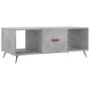 Concrete Grey Coffee Table - Modern Rectangular Centerpiece with Ample D0C5