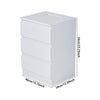 3 Drawers Bedside Table Cabinets w/ Charging Station Nightstand Storage Unit