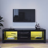 160cm High Gloss Black TV Unit Cabinet Stand with RGB LED Light Storage Drawers