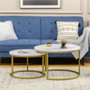 Coffee Table Set Of 2, Round Nest Of Tables Modern Side Tables For Living Room