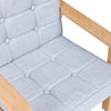 Toddler Children Upholstered Chair 2-Seater Mini Kids Sofa Linen Padded Armchair