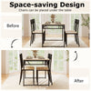 5 Pcs Dining Table Set Industrial-Style Kitchen Table & 4 Chairs-Natural