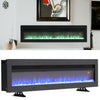 Media Wall Fire Freestanding Electric Fireplace Stove Heater 40" LED Fire Flames