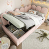 Panel Plush Velvet Upholstered Daybed Single Ottoman Lift Up Storage Sofa Bed