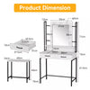 Modern Dressing Table Set 2 Drawer LED Lighted Mirror Makeup Vanity Desk 80x40