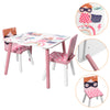 Kids Study Table and 2 Chairs Childrens Playroom Furniture Study Writing Reading