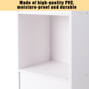 Waterproof Bathroom Storage Cabinet Free Standing Cabinet Organizer Unit White