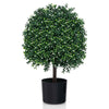 2 Pack Faux Bushes Ball Plants Artificial Boxwood Topiary Ball Tree