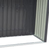 8X8FT Garden Log Storage Shed Galvanised Steel Grey Outdoor Firewood Store House