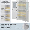 Freestanding Bathroom Storage Cabinet Kitchen Pantry Cupboard w/Shelves