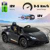 Toddlers 12V Ride On Toy Car Electric Vehicles with Remote Control-Black