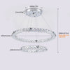 UK Crystal 2-Ring Chandelier LED Ceiling Lights Pendant Light Dimmable w. Remote
