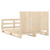 Bed Frame with Solid Pine Wood Headboard 140 x 200 , Bed, Double Bed, F6Y7