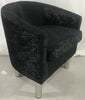 Black Velvet Arm Chair Tub Chair Lounge Armchair Occasional Accent Sofa Chair UK