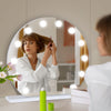 Hollywood Makeup Mirror Large Vanity Light Mirror with Dimmable LED Bulbs Round