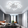 50W Dimmable LED Ceiling Light Flower 5 Head Chandelier Living Room with Remote