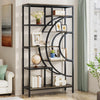 Tribesigns 71 inches Geometric Bookcase, Industrial 8-Tiers Bookshelves, Rustic
