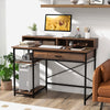 Industrial Computer Desk Home Office Writing Desk Workstation W/ Drawer& Shelves