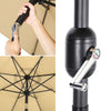 3M Outdoor Garden Round Parasol Sun Shade Patio Hanging Umbrella with Crank Tilt