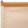Folding Garden Chairs 8 pcs Beige Fabric and Solid Wood H9N8