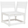 5 Piece Garden Lounge Set White Solid Wood Pine
