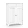 Freestanding Storage Organizer Bathroom Floor Cabinet-White
