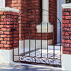 Metal Single Garden Gate Wrought Iron Barrier Doors Fence Panel Manor Entrance