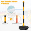 6 Pack Traffic Delineator Poles PP Safety Caution Barrier Portable Stanchions