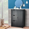 Storage Cabinet Bathroom Floor Cabinet Freestanding Storage Cupboard w/ 3 Drawer